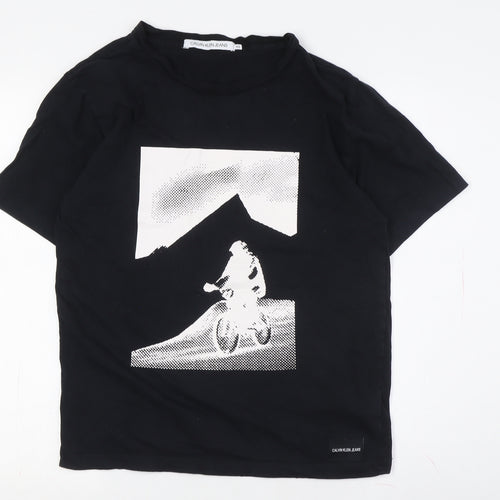 Calvin Klein Jeans Black XS Graphic Men's T-Shirt