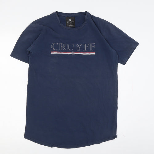Cruyff Men's Blue M Crew Neck T-Shirt