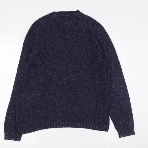 FatFace Men's Blue Wool Blend Pullover - Medium