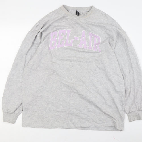 H&M Divided Grey Pullover Sweatshirt, Unisex L
