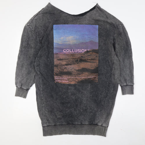 Collusion Women's Grey Pullover Sweatshirt Size 6