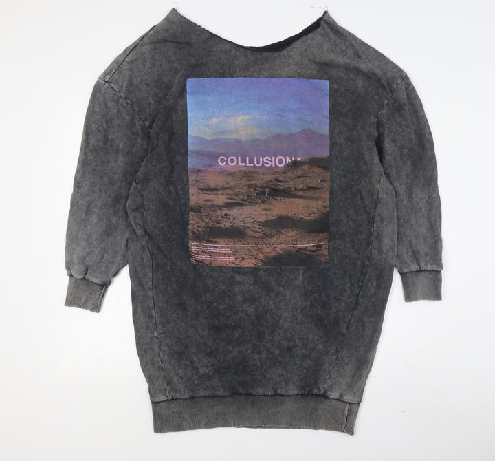 Collusion Women's Grey Pullover Sweatshirt Size 6