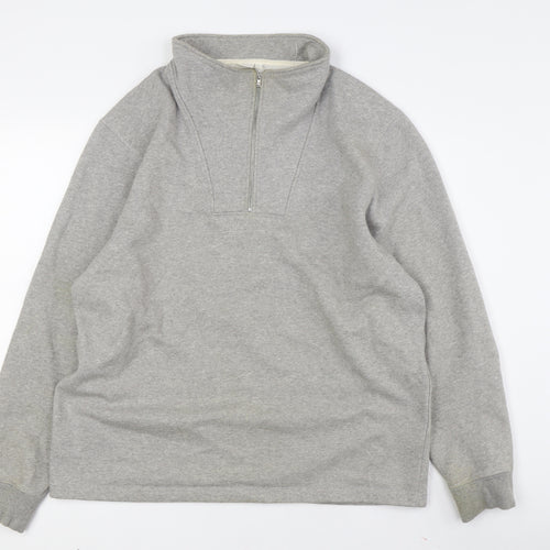 John Lewis Grey Men's 1/2 Zip Sweatshirt L