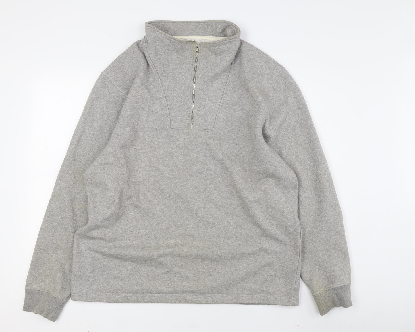 John Lewis Grey Men's 1/2 Zip Sweatshirt L