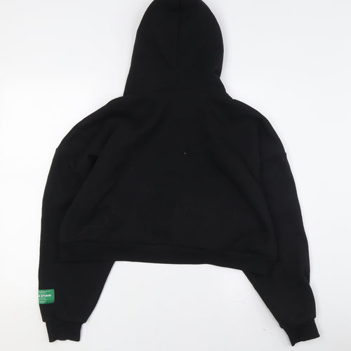 Boohoo Women's Black Logo Pullover Hoodie M