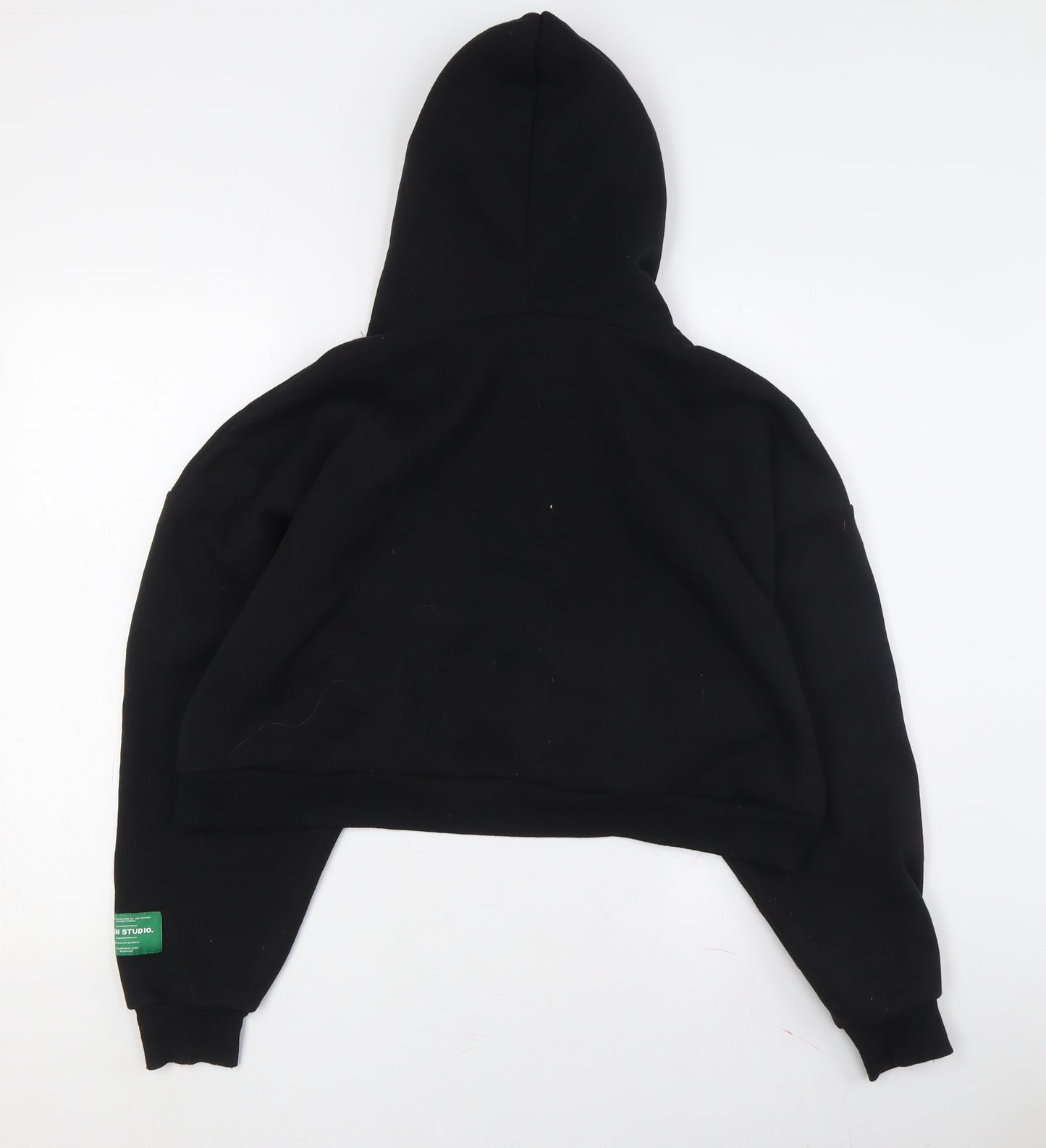 Boohoo Women's Black Logo Pullover Hoodie M