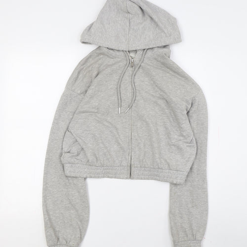 Divided Women's Grey Full Zip Hoodie Sweatshirt - S