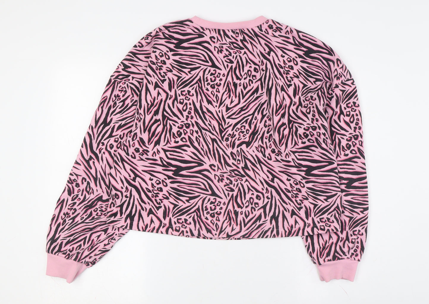Divided Women's Pink Animal Print Pullover Sweatshirt M