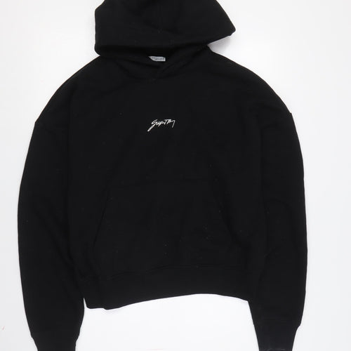 Zara Women's Black Pullover Hoodie S