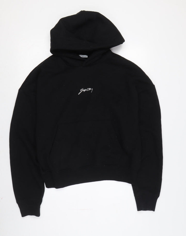 Zara Women's Black Pullover Hoodie S
