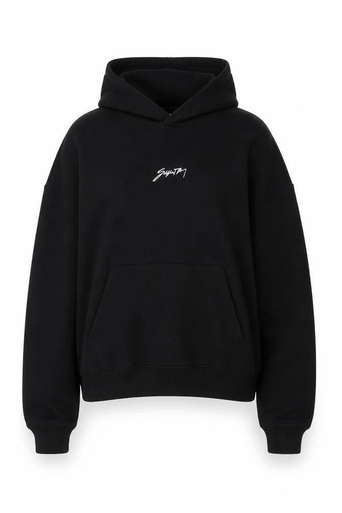 Front view of Zara Women's Black Pullover Hoodie S