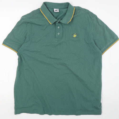 Beverly Hills Polo Club Men's Green Polo M