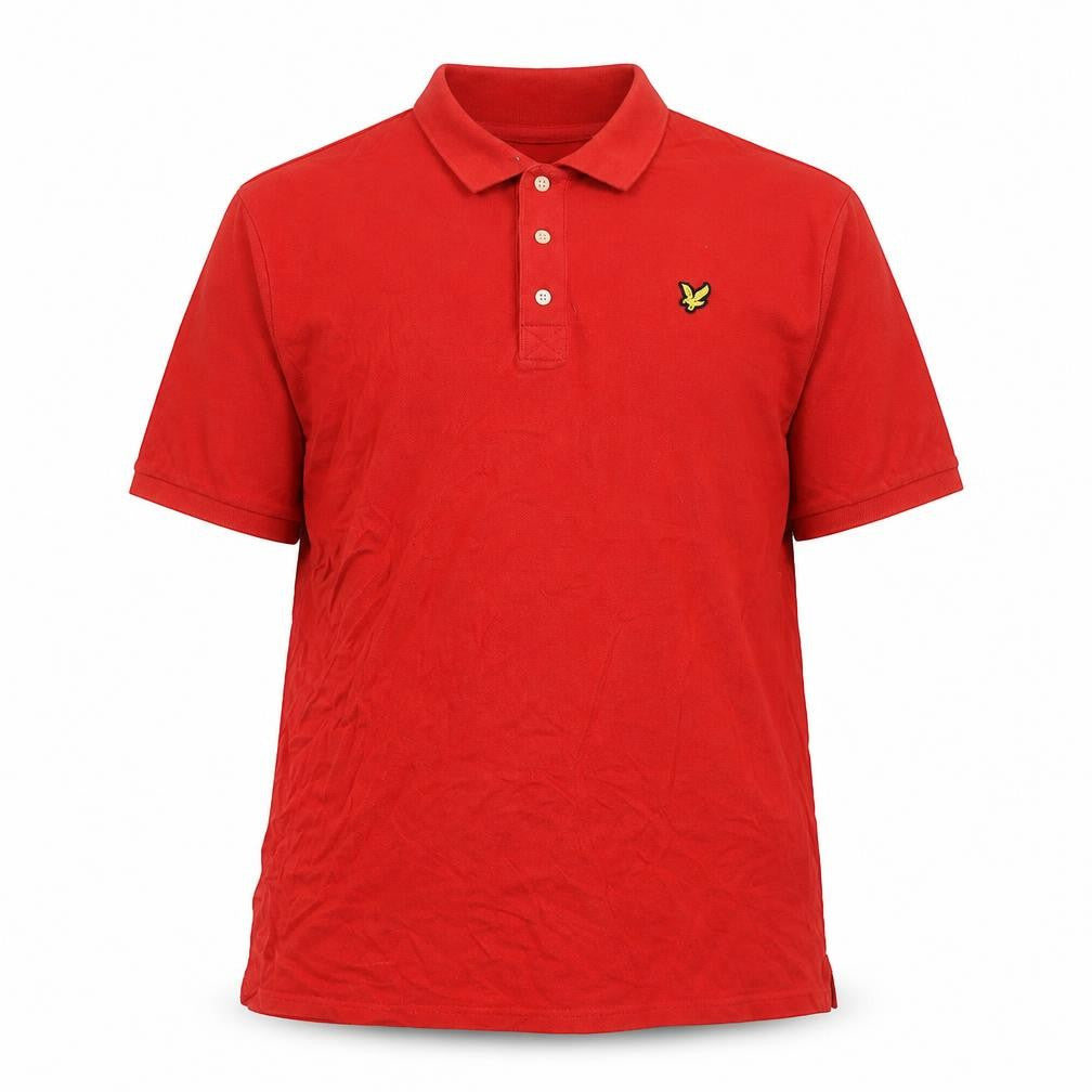 Front view of Lyle & Scott Men's Red Polo Shirt 2XL