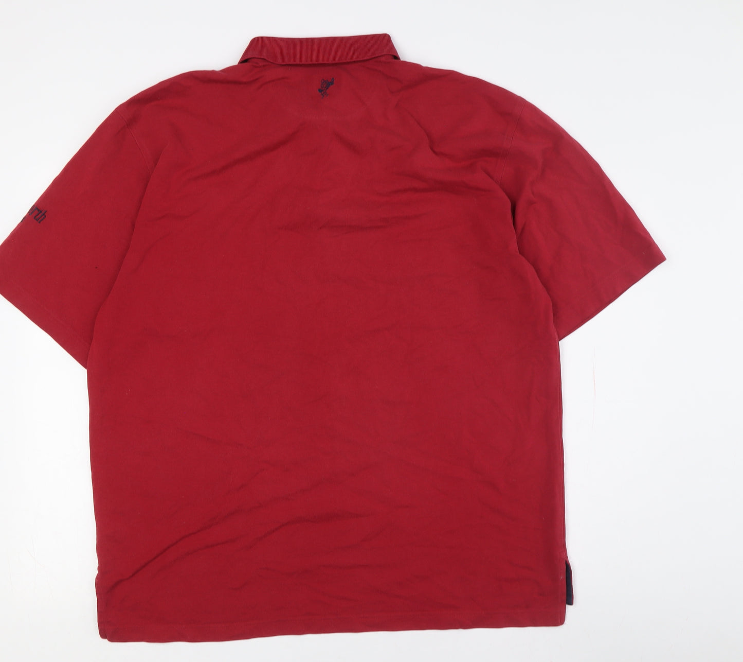 Ashworth Men's Red Polo Shirt Large Cotton Casual