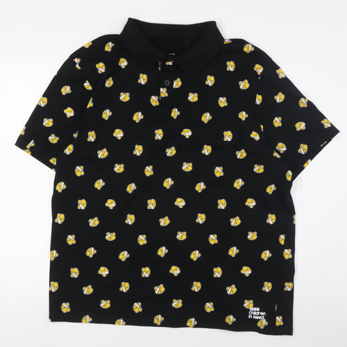 George Black Men XL BBC Cartoon Polo Shirt