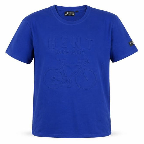 Belgium Factory Men's Blue Short Sleeve T-Shirt