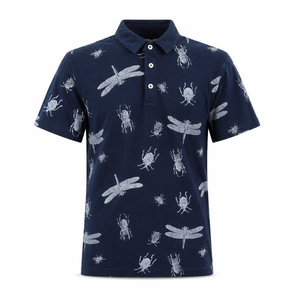 Only & Sons Men's Blue Animal Polo Shirt Size S