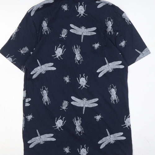 Only & Sons Men's Blue Animal Polo Shirt Size S