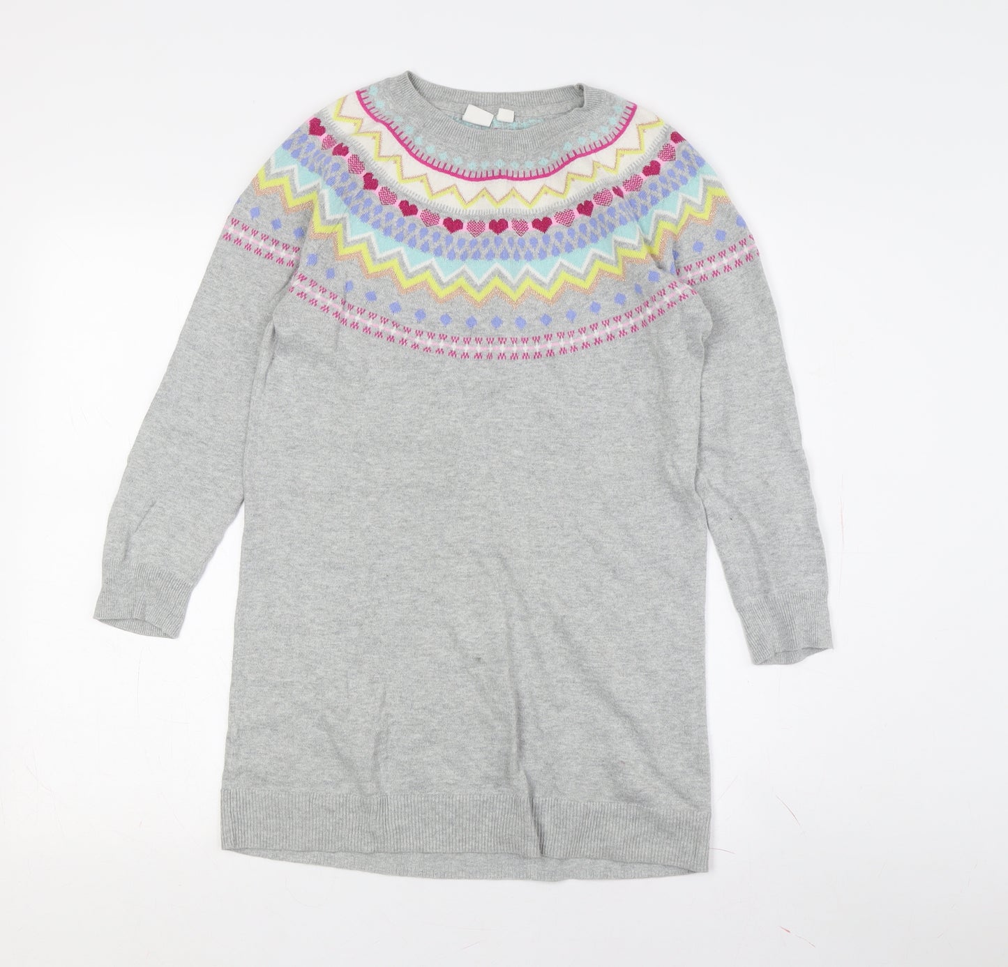 GAP Kids Grey Fair Isle Knit Dress for Girls L