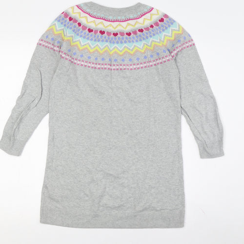 GAP Kids Grey Fair Isle Knit Dress for Girls L