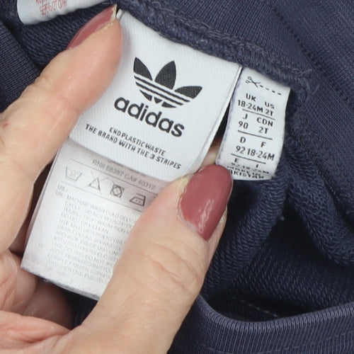 Adidas Unisex Kids Blue Jogger Trousers, 2 Years