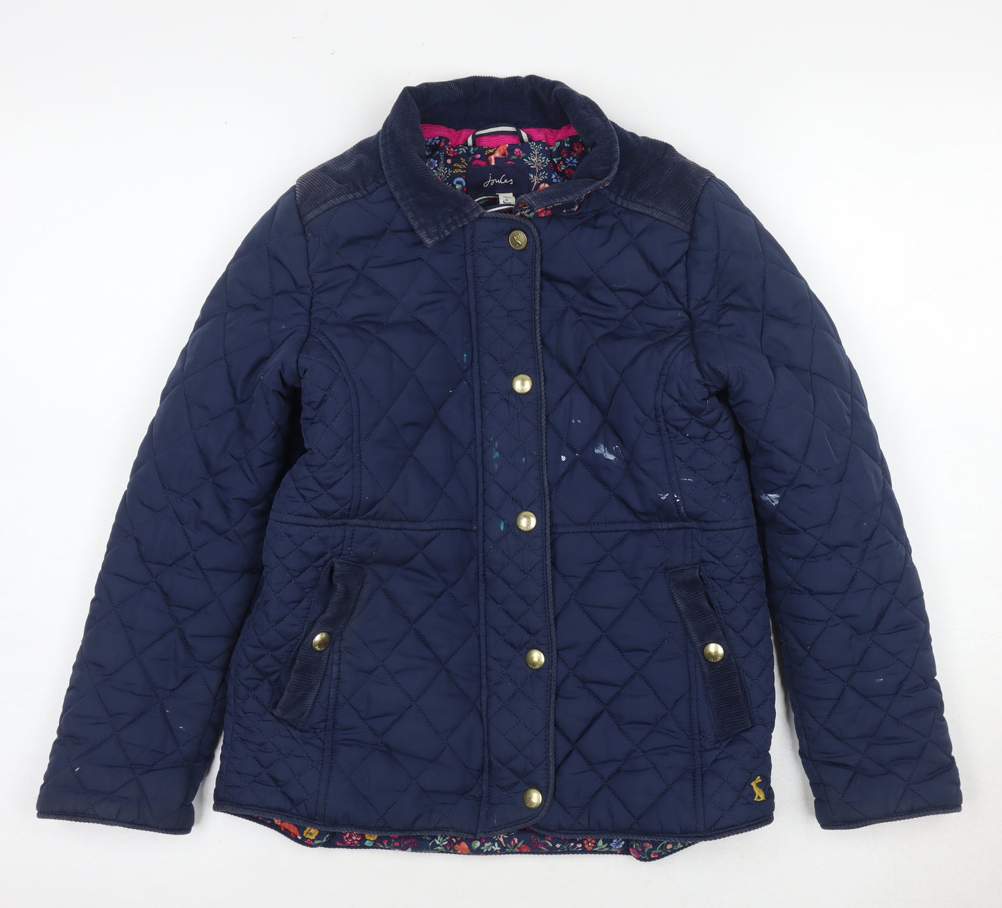 Joules Girls Blue Quilted Jacket 9-10 Years