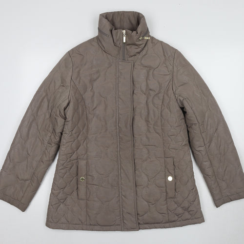 Finesse Women's Beige Quilted Jacket Size 12