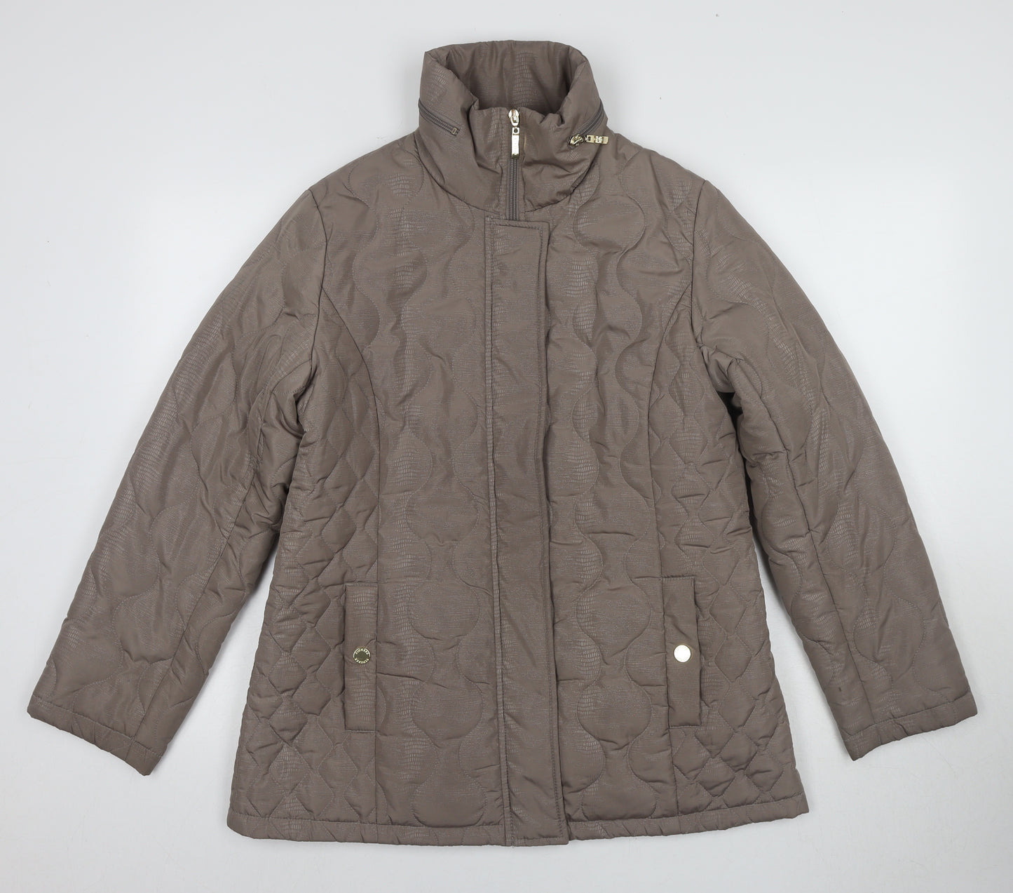 Finesse Women's Beige Quilted Jacket Size 12