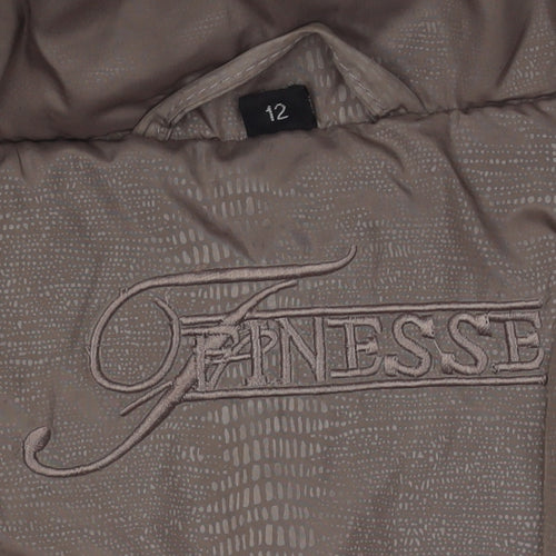 Finesse Women's Beige Quilted Jacket Size 12