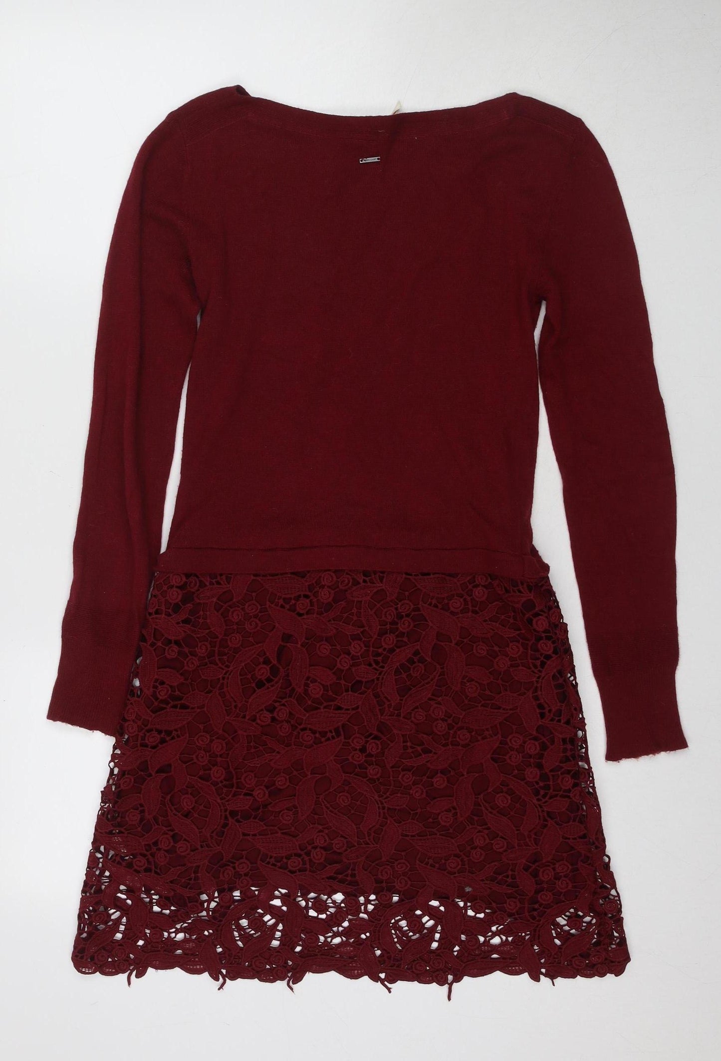 White Stuff Women's Red Sheath Long Sleeve Dress UK 6