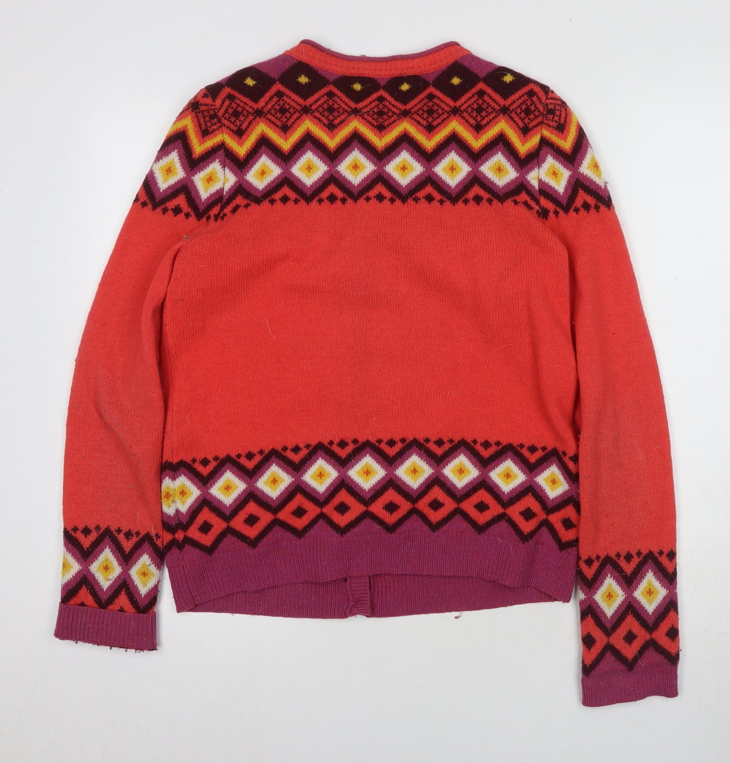 Hyphen Women's Red Geometric Cardigan Size 12