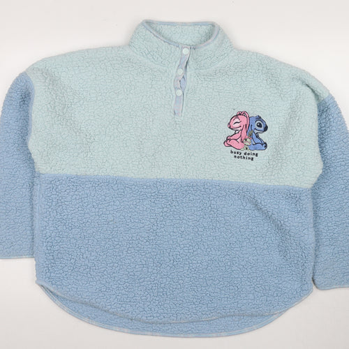 Disney Stitch Fleece Top, Women Blue, Size 12-14