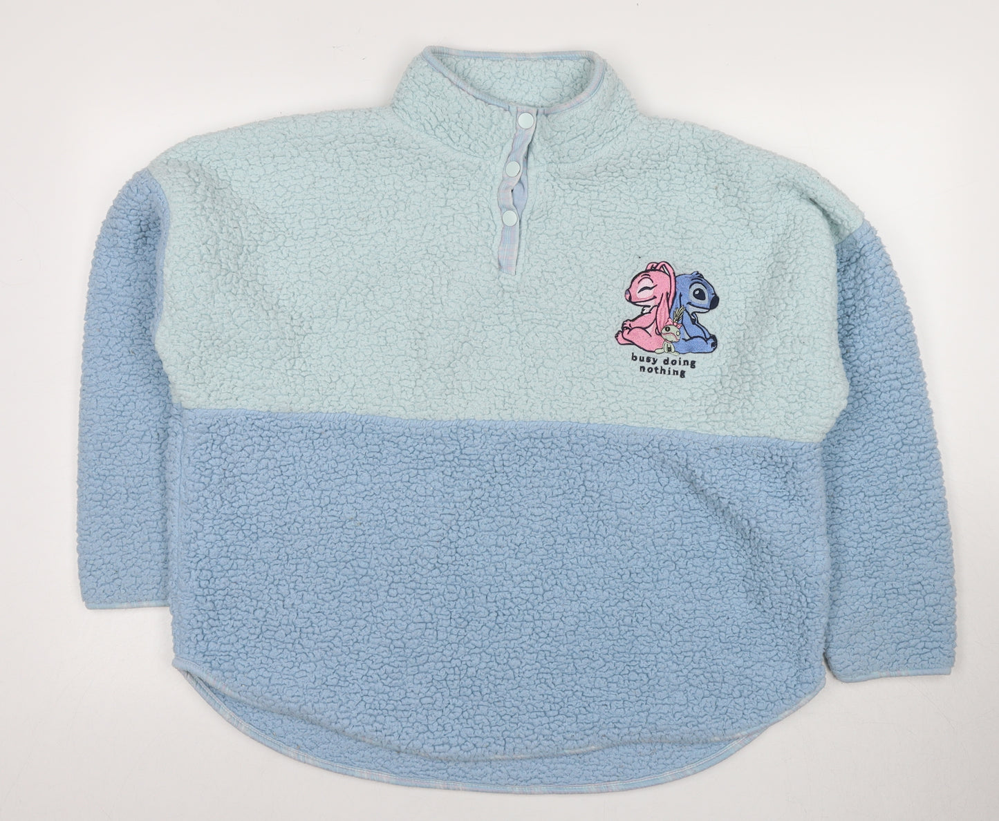 Disney Stitch Fleece Top, Women Blue, Size 12-14