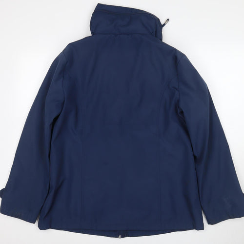 Tennessy Women's Blue Hooded Rain Coat Size 14