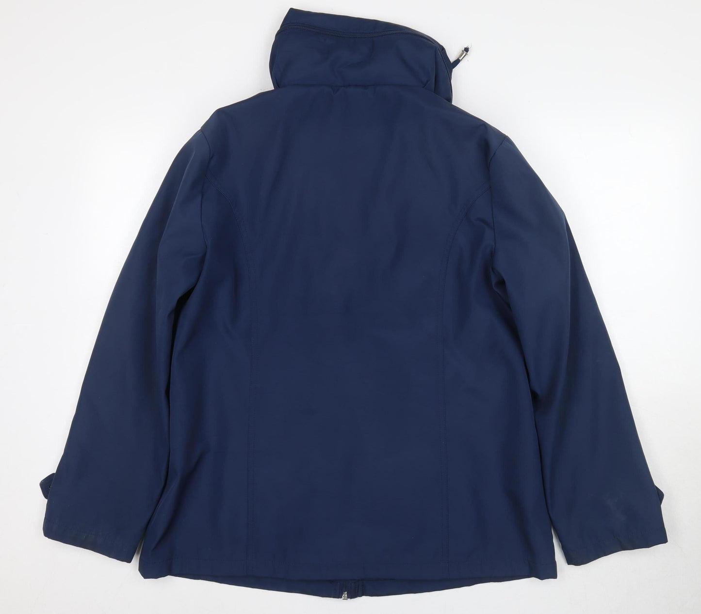 Tennessy Women's Blue Hooded Rain Coat Size 14