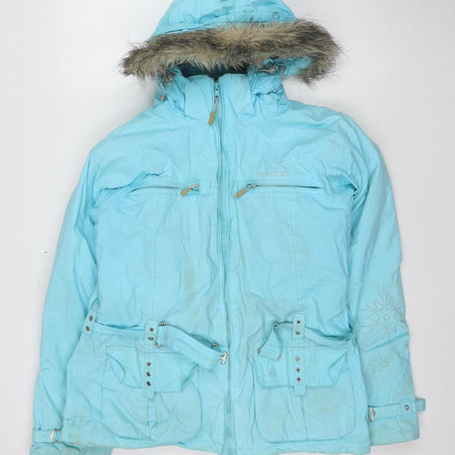 Trespass Women's Blue Ski Jacket L, Waterproof, Winter