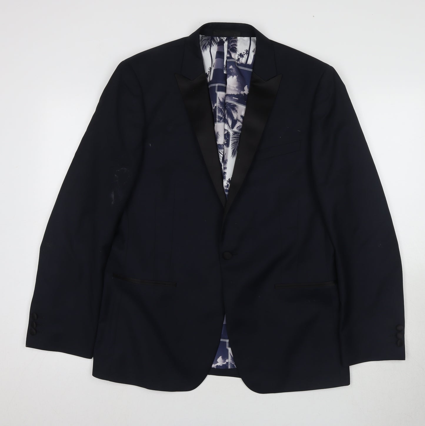 Greenwoods Men's Black Tuxedo Blazer, Size 42R, Slim Fit