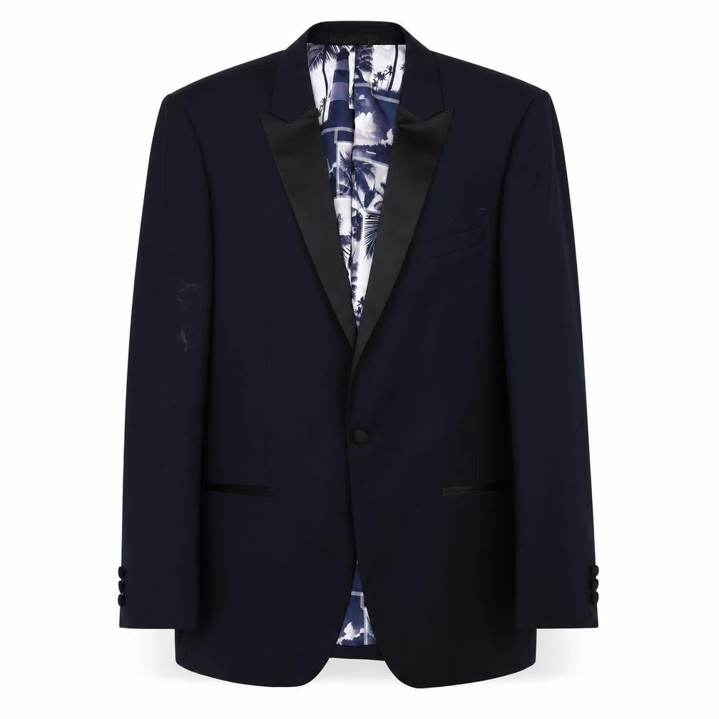 Greenwoods Men's Black Tuxedo Blazer, Size 42R, Slim Fit