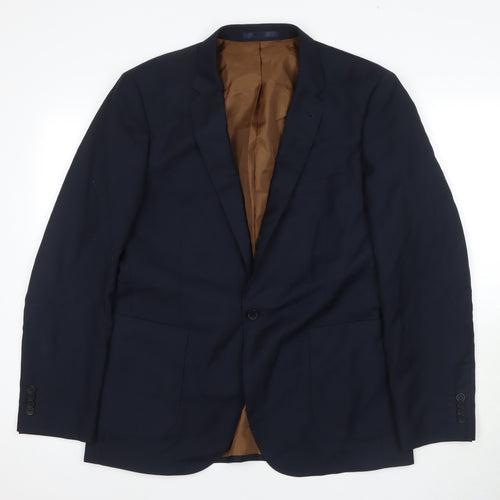 Jeff Banks Men's Blue Blazer Size L, Polyester Viscose