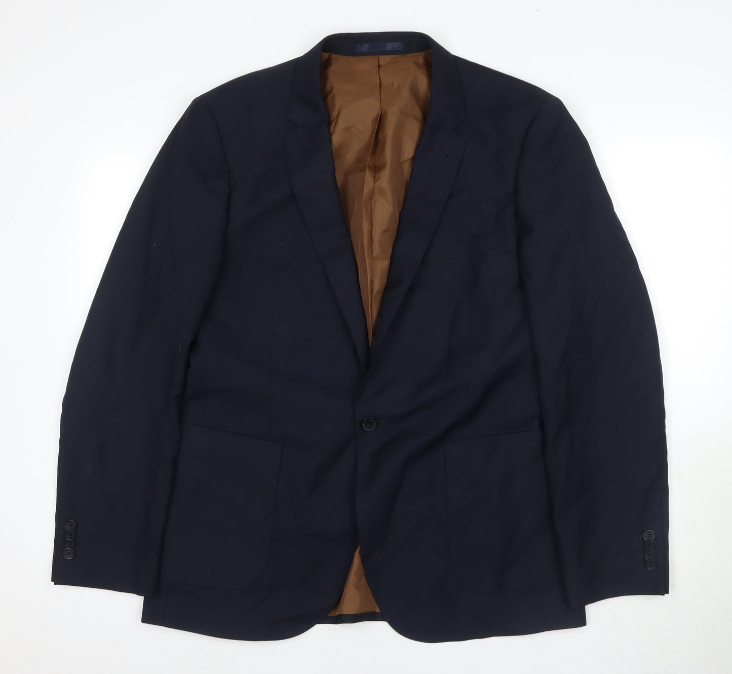 Jeff Banks Men's Blue Blazer Size L, Polyester Viscose