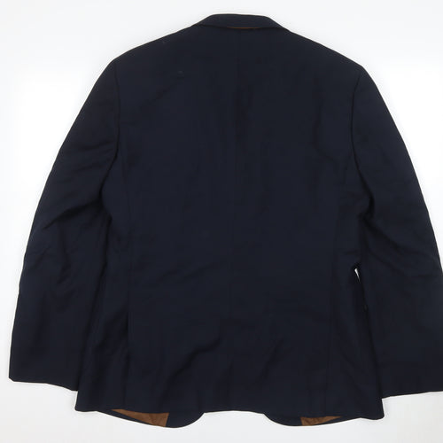 Jeff Banks Men's Blue Blazer Size L, Polyester Viscose