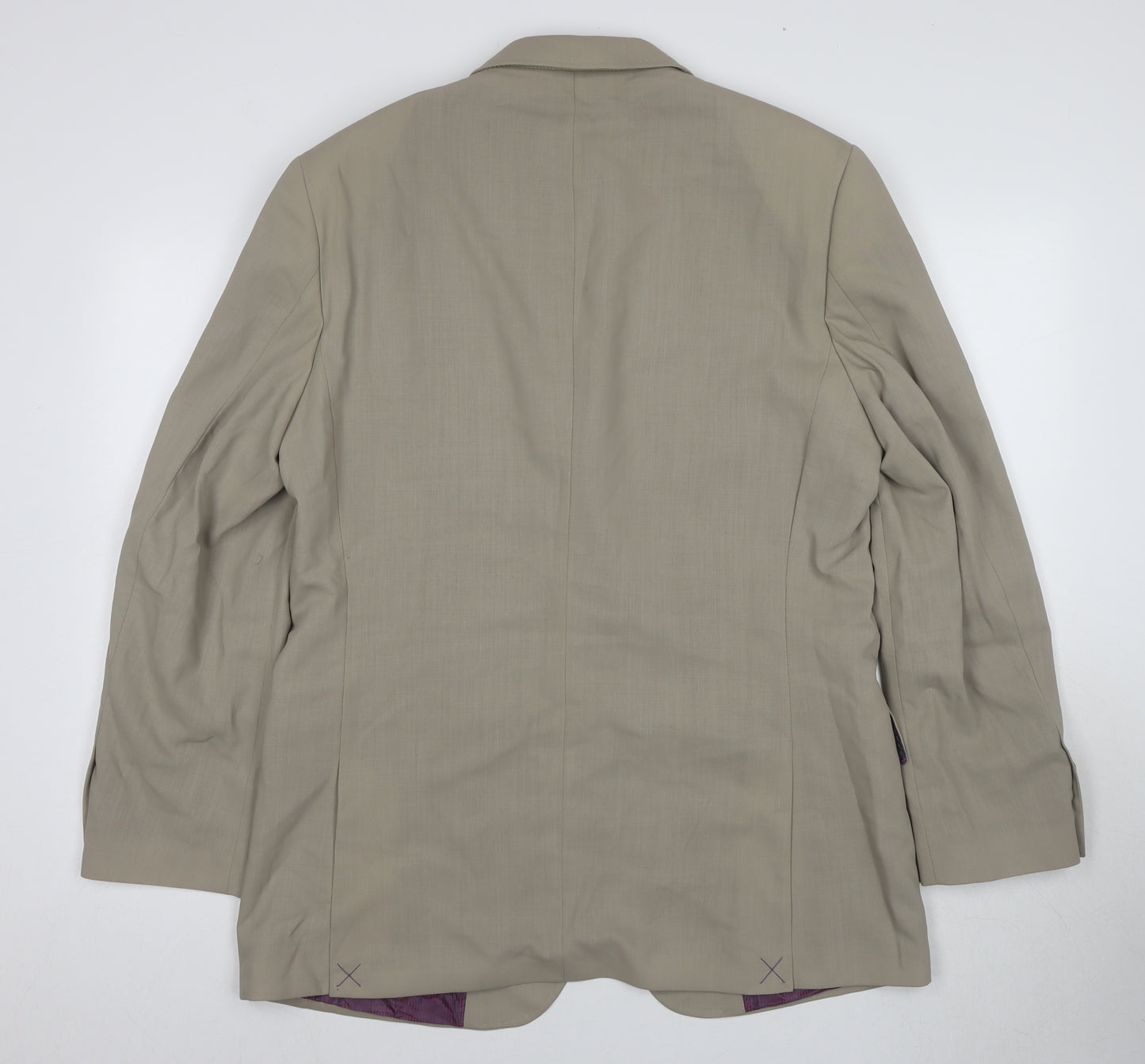 Ted Baker Men's Beige Wool Blazer Regular Fit 40R