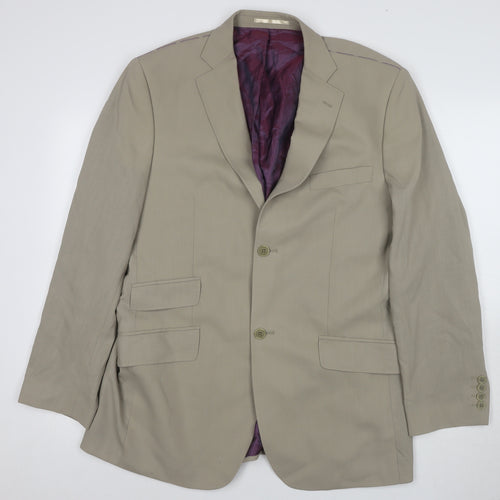 Ted Baker Men's Beige Blazer, 40R, Notch Lapel