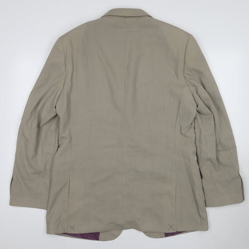 Ted Baker Men's Beige Blazer, 40R, Notch Lapel
