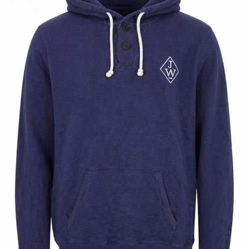 Jack Wills Men's Blue Henley Hoodie S Long Sleeve