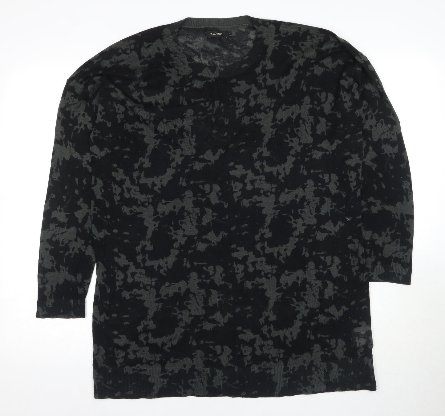 Women's Bunah Black Camouflage Pullover Jumper Size L