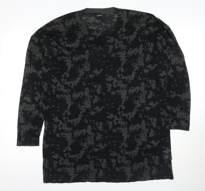 Women's Bunah Black Camouflage Pullover Jumper Size L