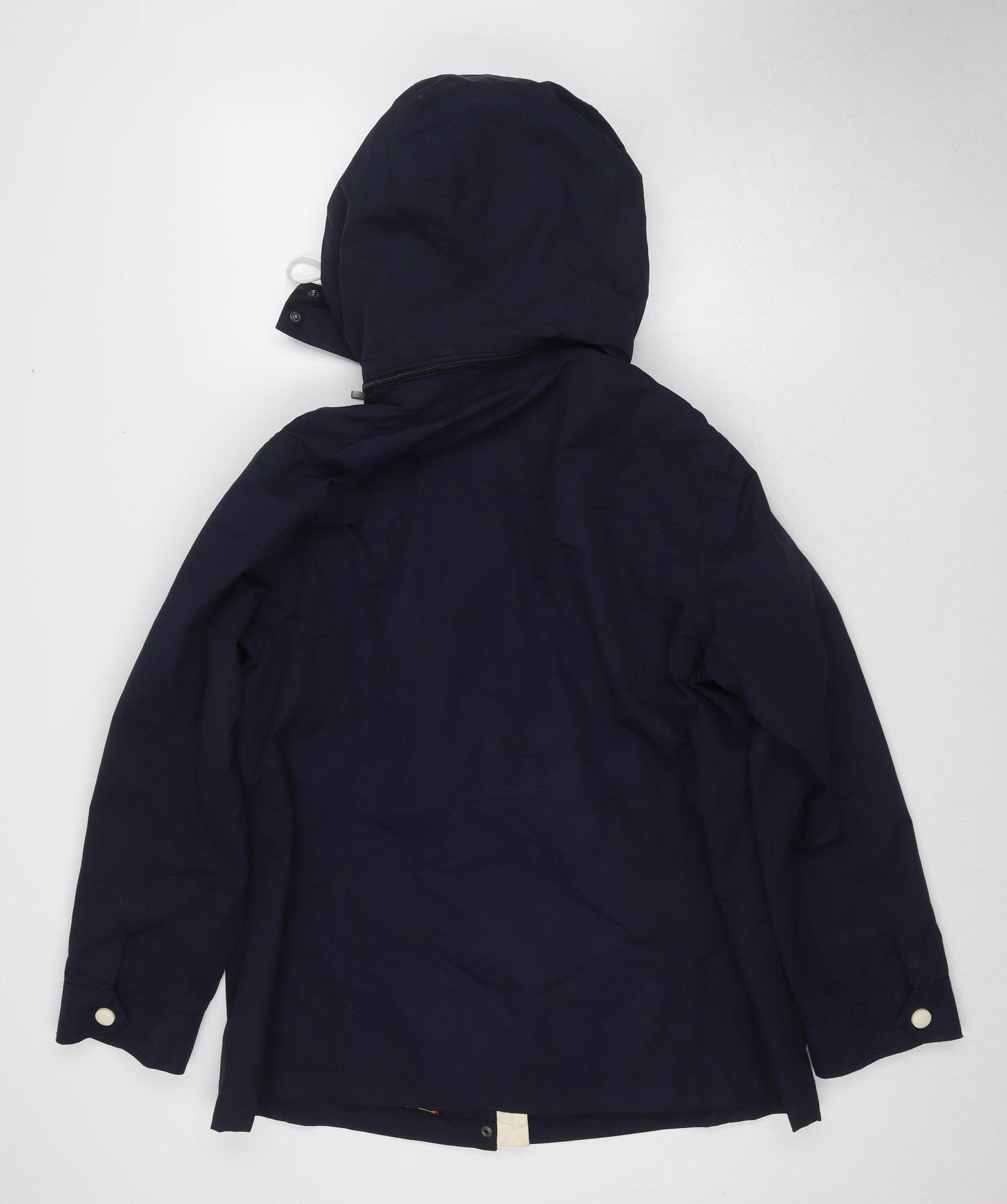 Maine New England Women's Blue Nylon Hooded Rain Coat Size 18