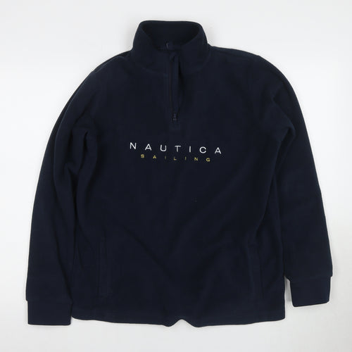 Nautica Men's Blue Fleece 1/4 Zip Sweatshirt M
