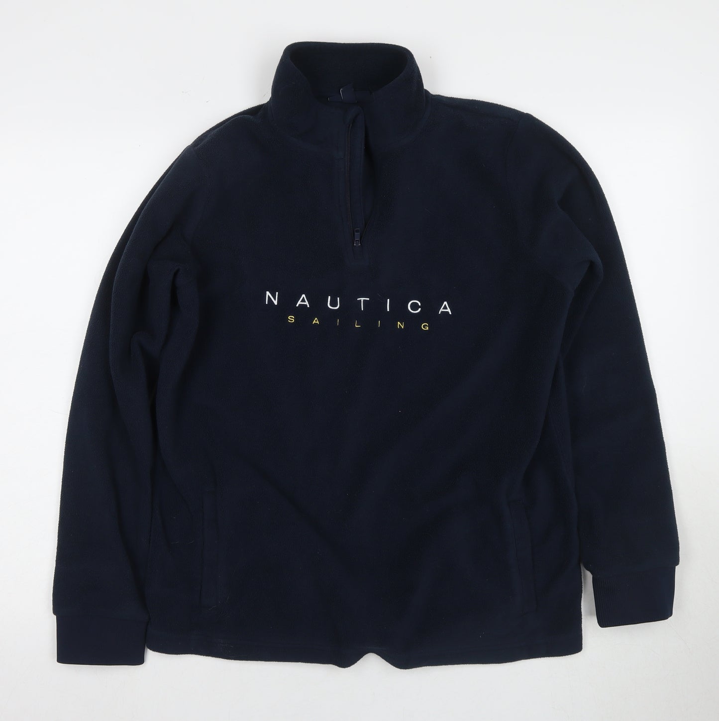 Nautica Men's Blue Fleece 1/4 Zip Sweatshirt M
